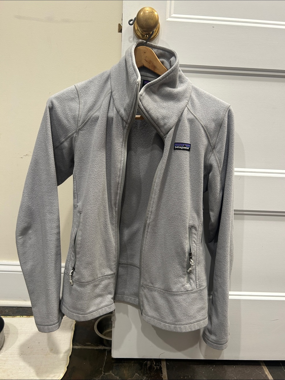 Patagonia Light Gray Full-Zip Fleece Jacket